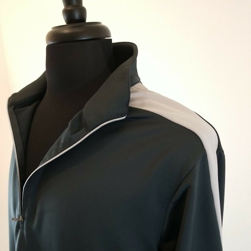 Antigua Long Sleeve Pullover Warm-up Mens Large Poly Spandex Golf Sport Jacket - Picture 6 of 12